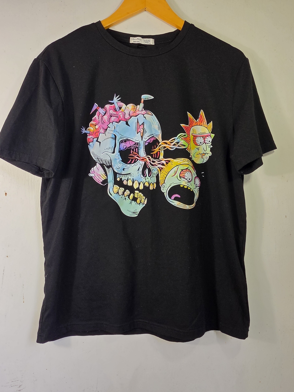 Rick and Morty Black Graphic Short Sleeve Tee - Medium